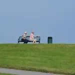 De Tuunkrueper Mit Deichblick Nordseeluft Von Der Terrasse Aus Wurster Nordseekuste