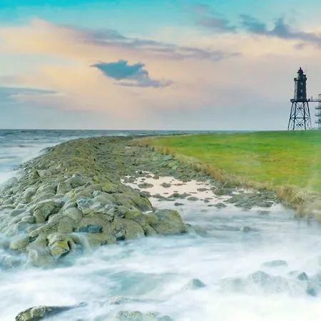 De Tuunkrueper Mit Deichblick Nordseeluft Von Der Terrasse Aus Διαμέρισμα *
