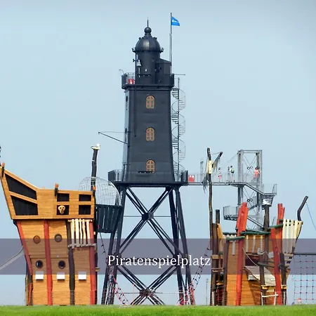 De Tuunkrueper Mit Deichblick Nordseeluft Von Der Terrasse Aus Διαμέρισμα Wurster Nordseekuste