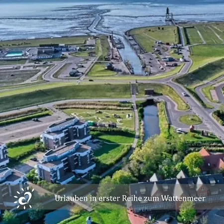De Tuunkrueper Mit Deichblick Nordseeluft Von Der Terrasse Aus Appartement *