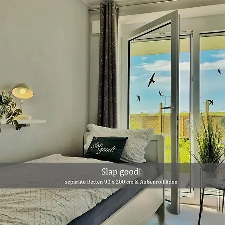 شقة De Tuunkrueper Mit Deichblick Nordseeluft Von Der Terrasse Aus *