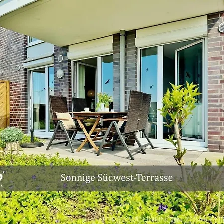 De Tuunkrueper Mit Deichblick Nordseeluft Von Der Terrasse Aus Appartement *
