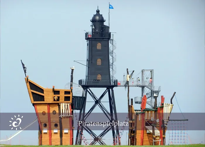 De Tuunkrueper Mit Deichblick Nordseeluft Von Der Terrasse Aus Apartman Wurster Nordseeküste